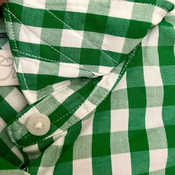 J.Crew Kelley Green and White Checked Shirt - Picture 6 of 9